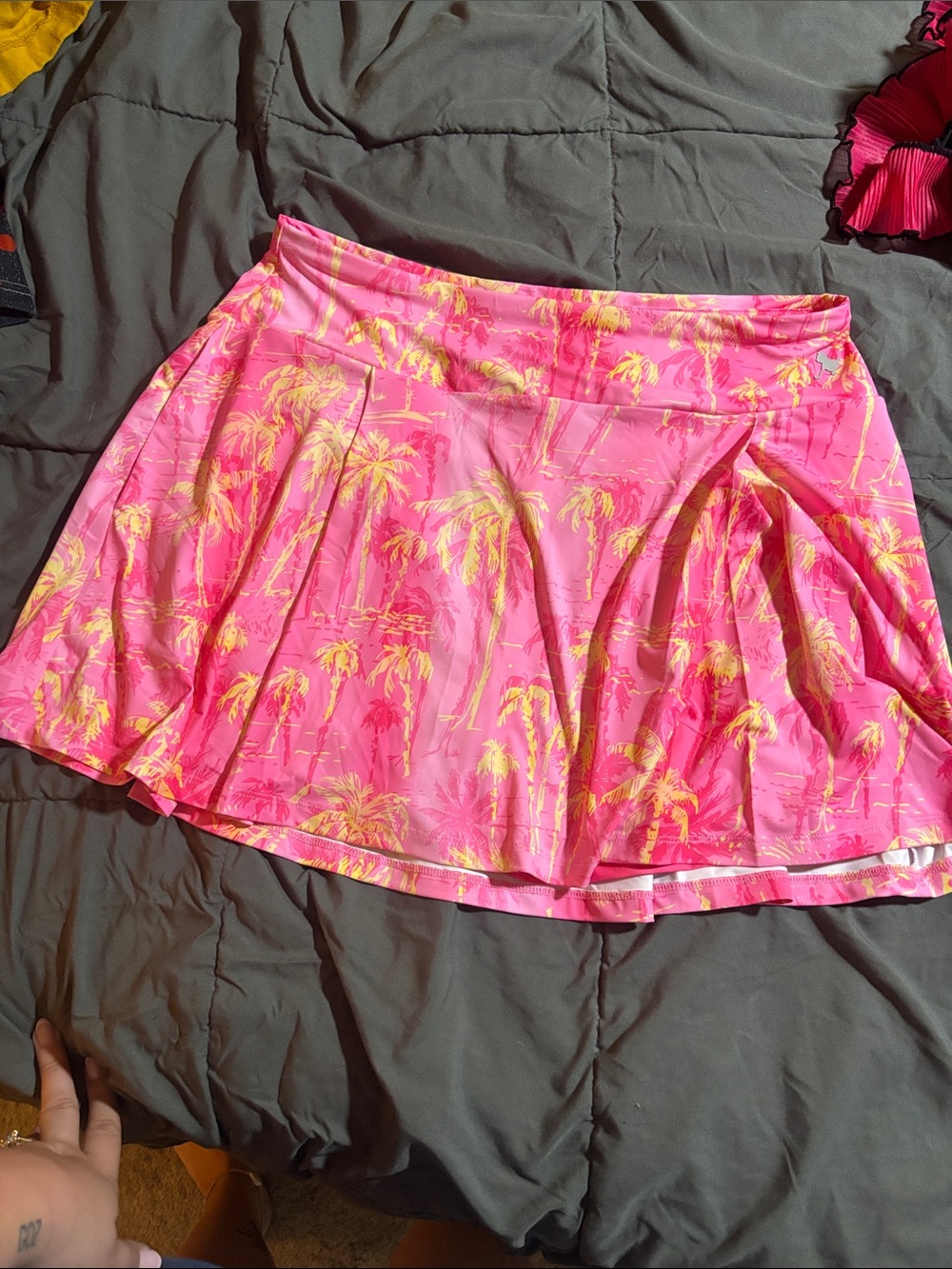 Pink Tropical Print Skort - Women's Active Skirt